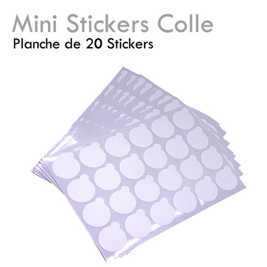 Mini Stickers Colle extension de cils support autocollant rond jetable