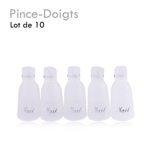 10 Pinces Doigts onglerie manicure vernis semi permanent retirer