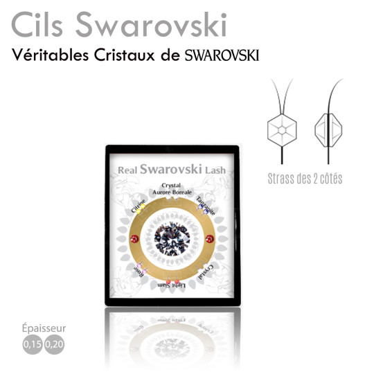 Extension de Cils avec Cristaux de Swarovski pour faire étinceler vos Poses, Double Strass