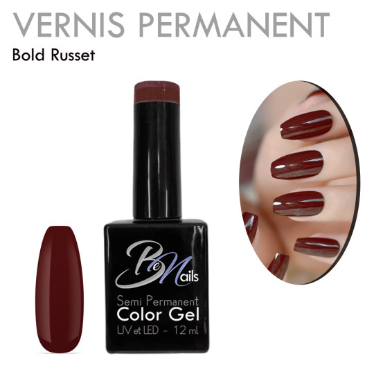 Vernis Semi Permanent Ultra Haute Tenue et Couvrance Optimale. Couleur Tendance Marron Cannelle - Meilleur Qualité