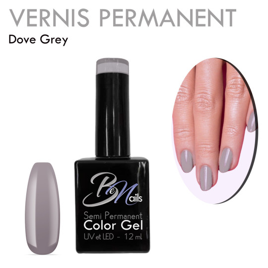 Vernis Semi Permanent Ultra Haute Tenue et Couvrance Optimale. Couleur Tendance Gris Taupe - Meilleur Qualité