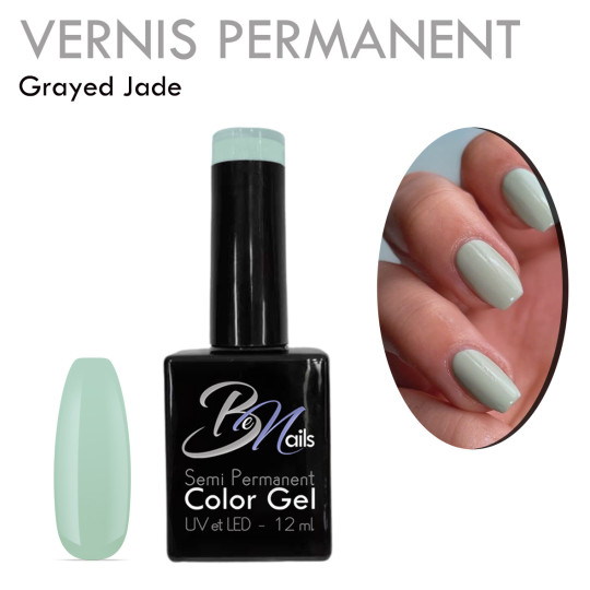 Vernis Semi Permanent Ultra Haute Tenue et Couvrance Optimale. Couleur Tendance Vert d'eau Pastel - Meilleur Qualité