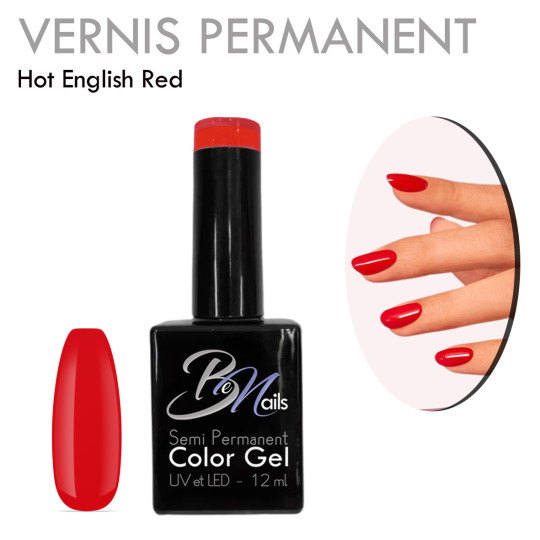 Vernis Semi Permanent Ultra Haute Tenue et Couvrance Optimale. Couleur Tendance Rouge Ferrari - Meilleur Qualité