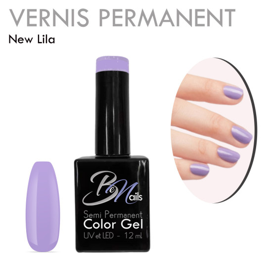 Vernis Semi Permanent Ultra Haute Tenue et Couvrance Optimale. Couleur Tendance Lilas parme - Meilleur Qualité