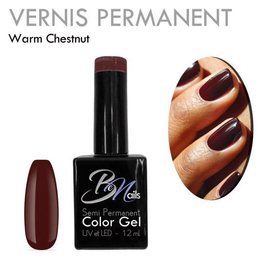 Vernis Semi Permanent Ultra Haute Tenue et Couvrance Optimale. Couleur Tendance Marron noisette - Meilleur Qualité