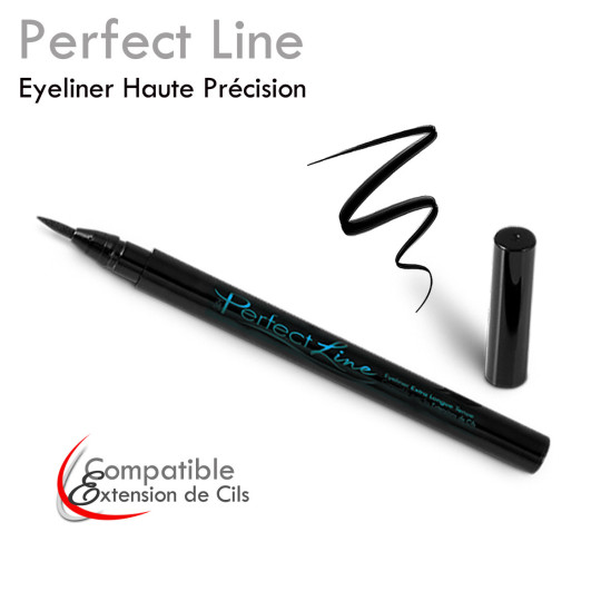 Eyeliner Perfect Line pour extension de cils extra longue durée tracé parfait sans gras à base d'eau