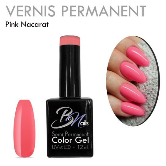 Vernis Semi Permanent Ultra Haute Tenue et Couvrance Optimale. Couleur Tendance Rose Corail - Meilleur Qualité