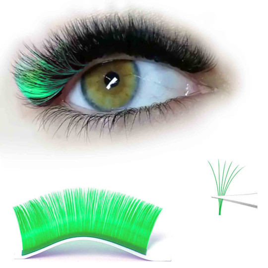 Extensions de Cils Volume Russe Fluorescentes. Fluo pour briller la nuit. Exclusivité