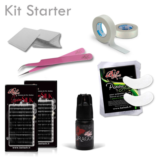 Kit pour démarrer l'extension de Cils. Idéal formation. Petit prix pour ce kit essentiel Cil à Cil