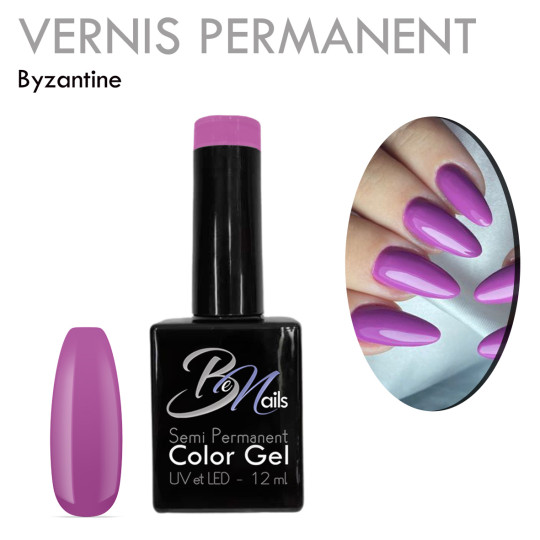 Vernis Semi Permanent Ultra Haute Tenue et Couvrance Optimale. Couleur Tendance Violet Byzantin Orchidée  - Meilleur Qualité