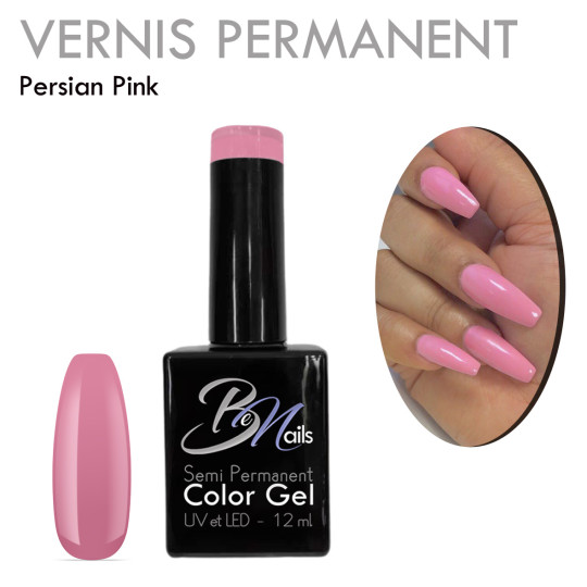 Vernis Semi Permanent Ultra Haute Tenue et Couvrance Optimale. Couleur Tendance Rose Persan Vieux Rose  - Meilleur Qualité