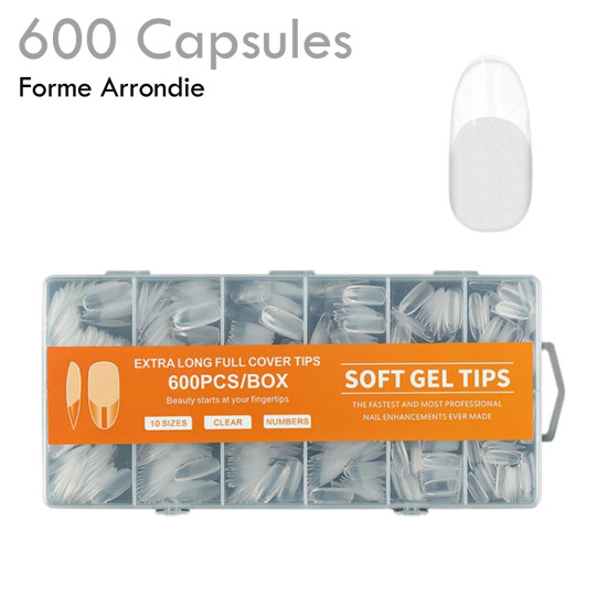 Boite de 600 capsules souples, couvrantes forme arrondie