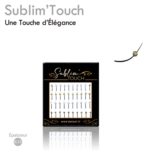 Sublim Touch Extensions de Cils avec Strass doré ou argenté pour une touche d'originalité tout en élégance