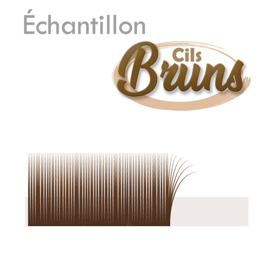 Échantillon de Cils, Découvrez la tendance des Cils Bruns pour extensions de cils