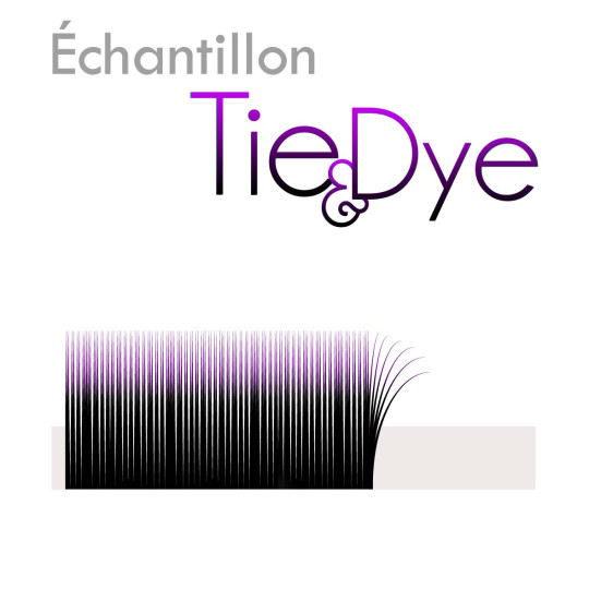 Échantillon de Cils, Découvrez les Tie&Dye Violet pour Extension Cil à Cil